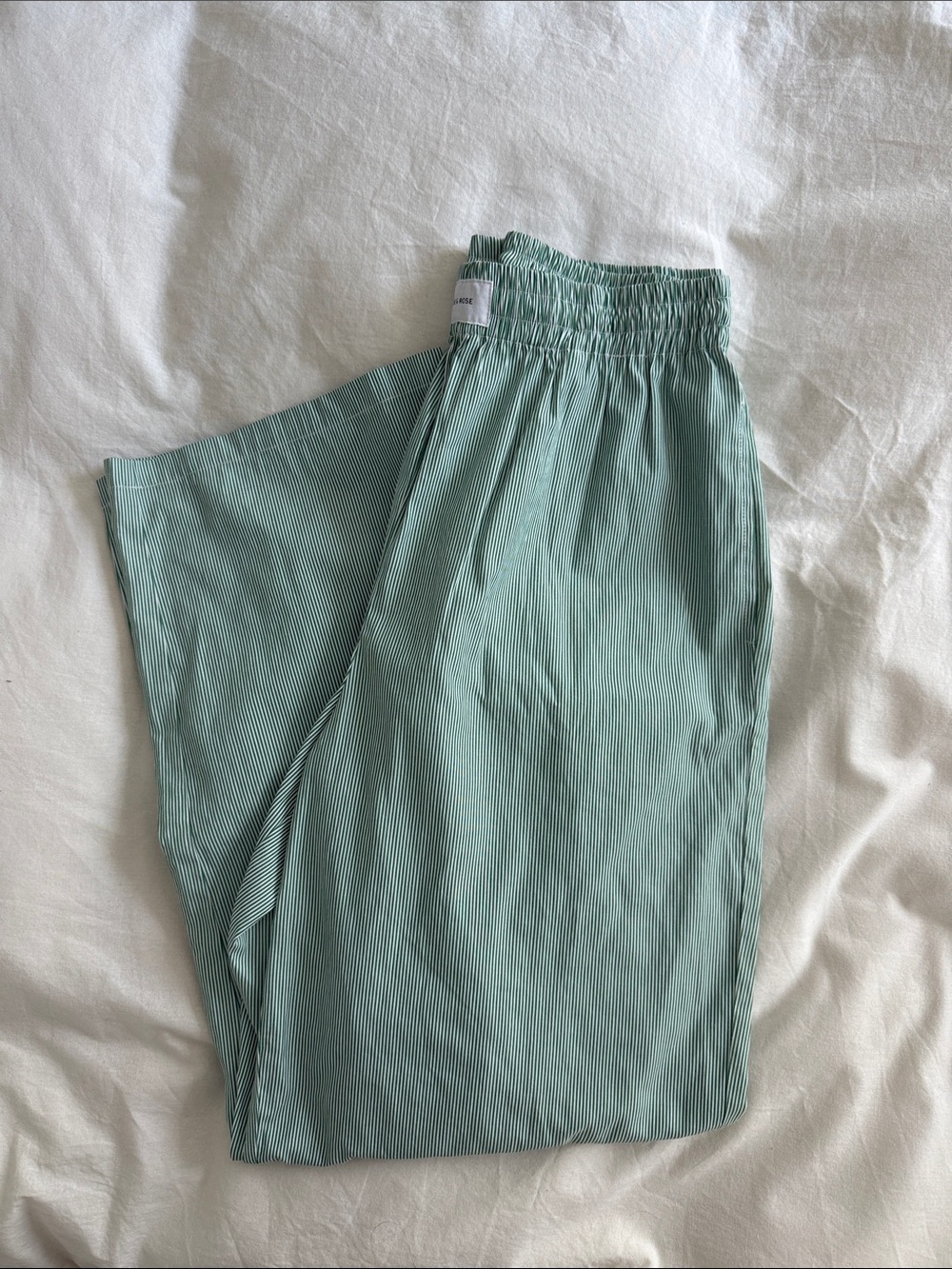 Straight-Leg Women’s cotton PJ Pants in Sage Green